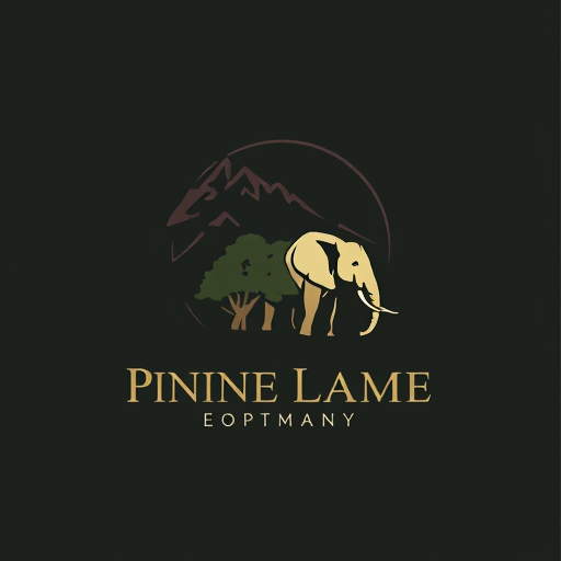 AI Design for Pine tree and elephant