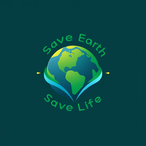 AI Design for logo save earth save life Realistic