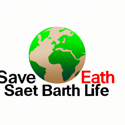 AI Design for logo save earth save life Realistic in color(#007BFF)