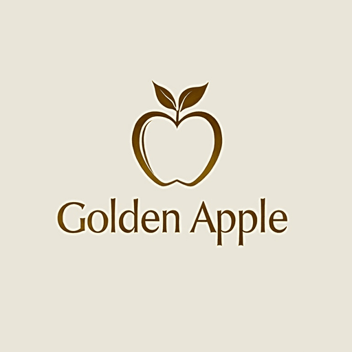 AI Design for "Create a luxurious and minimalistic logo for a yoga boutique studio named 'Golden Apple.' The design should feature a sleek, stylized apple that symbolizes luxury and vitality, incorporating elegant lines and simplicity. Use a refined color palette of white and gold to convey sophistication and tranquility. The logo should evoke a sense of awe and balance, suitable for high-end branding, signage, and marketing materials. Aim for a design that feels both modern and timeless, appealing to a clientele seeking a premium yoga/pilates experience."