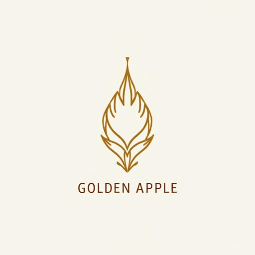 AI Design for "Create a luxurious and minimalistic logo for a yoga boutique studio named 'Golden Apple.' The design should feature a sleek, stylized apple that symbolizes luxury and vitality, incorporating elegant lines and simplicity. Use a refined color palette of white and gold to convey sophistication and tranquility. The logo should evoke a sense of awe and balance, suitable for high-end branding, signage, and marketing materials. Aim for a design that feels both modern and timeless, appealing to a clientele seeking a premium yoga/pilates experience."