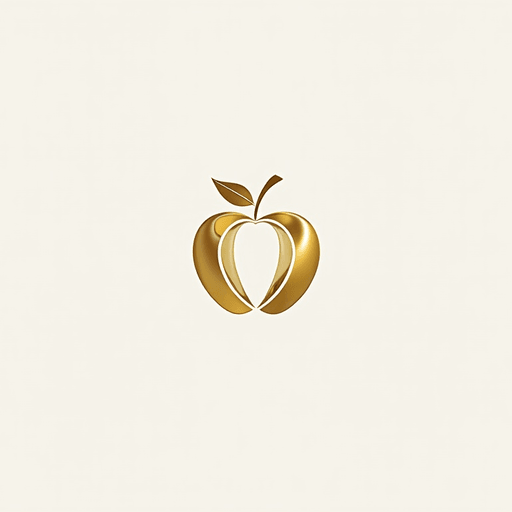 AI Design for "Create a luxurious and minimalistic logo for a yoga boutique studio named 'Golden Apple.' The design should feature a sleek, stylized apple that symbolizes luxury and vitality, incorporating elegant lines and simplicity. Use a refined color palette of white and gold to convey sophistication and tranquility. The logo should evoke a sense of awe and balance, suitable for high-end branding, signage, and marketing materials. Aim for a design that feels both modern and timeless, appealing to a clientele seeking a premium yoga/pilates experience."