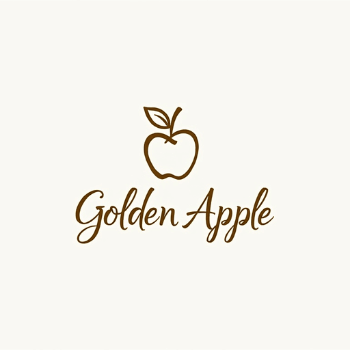 AI Design for "Create a calligraphic, elegant logo for a premium yoga and pilates boutique studio named 'Golden Apple.' The design should feature a stylized, flowing apple icon that symbolizes luxury, vitality and balance. Incorporate refined, calligraphic lines and simplicity in the apple icon and studio name lettering. Use a sophisticated color palette of white and gold to convey tranquility and sophistication. The calligraphic style should feel both modern and timeless, evoking a sense of awe and high-end branding. The logo should appeal to a discerning clientele seeking a premium yoga and pilates experience and elevate your studio's signage, marketing materials and merchandise. Aim for a minimalistic yet elegant design that stands out."
