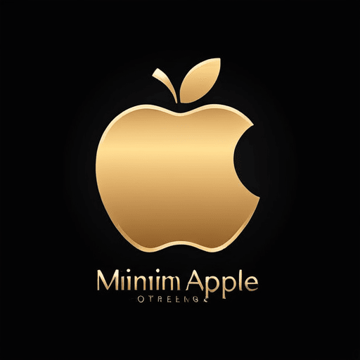 AI Design for Minimalistic and luxury full golden apple