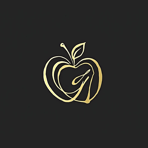 AI Design for "Create a calligraphic, elegant logo for a premium yoga and pilates boutique studio named 'Golden Apple.' The design should feature a stylized, flowing apple icon that symbolizes luxury, vitality and balance. Incorporate refined, calligraphic lines and simplicity in the apple icon and studio name lettering. Use a sophisticated color palette of white and gold to convey tranquility and sophistication. The calligraphic style should feel both modern and timeless, evoking a sense of awe and high-end branding. The logo should appeal to a discerning clientele seeking a premium yoga and pilates experience and elevate your studio's signage, marketing materials and merchandise. Aim for a minimalistic yet elegant design that stands out."