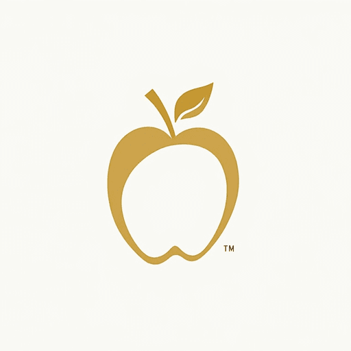 AI Design for "Create a luxurious and minimalistic logo for a yoga boutique studio named 'Golden Apple.' The design should feature a sleek, stylized apple that symbolizes health and vitality, incorporating elegant lines and simplicity. Use a refined color palette of white and gold to convey sophistication and tranquility. The logo should evoke a sense of calm and balance, suitable for high-end branding, signage, and marketing materials. Aim for a design that feels both modern and timeless, appealing to a clientele seeking a premium yoga experience."