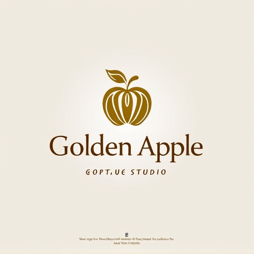 AI Design for "Create a luxurious and minimalistic logo for a yoga boutique studio named 'Golden Apple.' The design should feature a sleek, stylized apple that symbolizes health and vitality, incorporating elegant lines and simplicity. Use a refined color palette of white and gold to convey sophistication and tranquility. The logo should evoke a sense of calm and balance, suitable for high-end branding, signage, and marketing materials. Aim for a design that feels both modern and timeless, appealing to a clientele seeking a premium yoga experience."