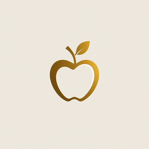 AI Design for "Create a luxurious and minimalistic logo for a yoga boutique studio named 'Golden Apple.' The design should feature a sleek, stylized apple that symbolizes luxury and vitality, incorporating elegant lines and simplicity. Use a refined color palette of white and gold to convey sophistication and tranquility. The logo should evoke a sense of awe and balance, suitable for high-end branding, signage, and marketing materials. Aim for a design that feels both modern and timeless, appealing to a clientele seeking a premium yoga/pilates experience."