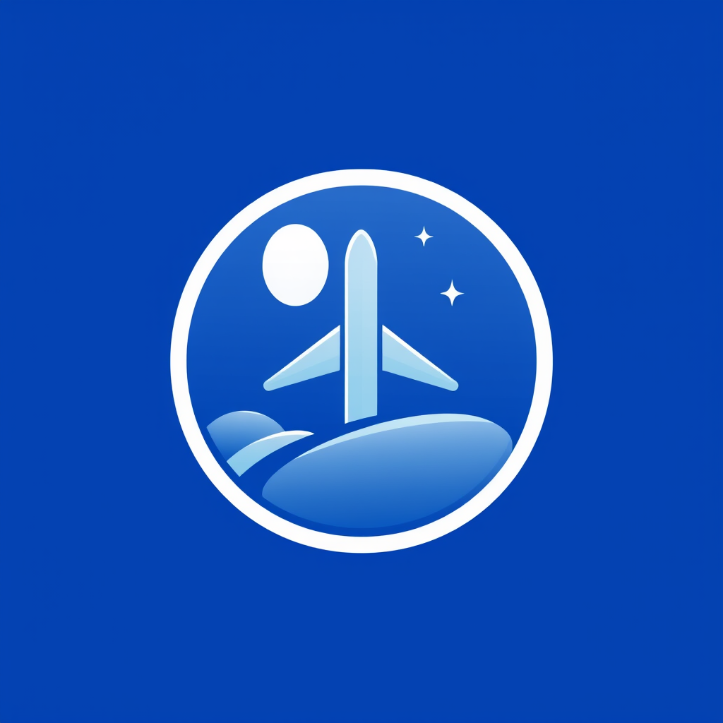 AI Design for an app icon for ios for a flights service
