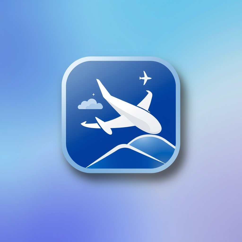 AI Design for an app icon for ios for a flights service