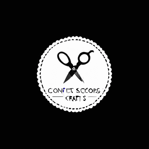AI Design for conecpt of scissors and paper for crafts logo