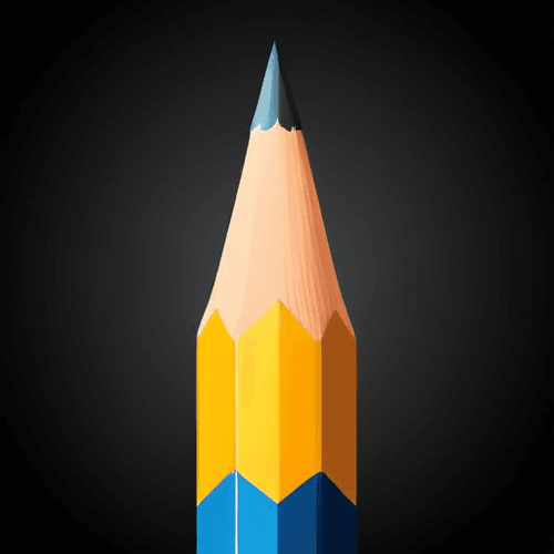 AI Design for close up of pencil tip for drawing compnay called PenTip