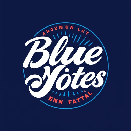 AI Design for Create a vibrant, dynamic logo for a summer jazz festival named “Blue Notes.”