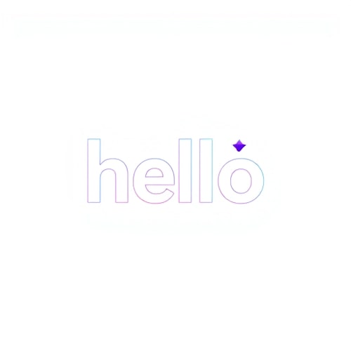 AI Design for hello wordmark