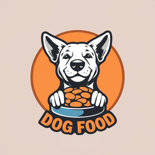 AI Design for dog with text dog food