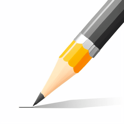 AI Design for Emplem style logo. close up of pencil tip for drawing compnay called PenTip