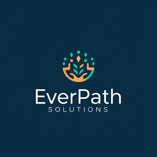 AI Design for We're embarking on an exciting journey to create a standout logo for EverPath Solutions, a cutting-edge technology consultancy focused on sustainable innovation. Our goal is to build a logo that not only captures the sophistication and forward-thinking nature of our brand but also reflects our commitment to sustainable solutions and technological advancement. We envision a logo that balances modern aesthetics with a sense of timeless reliability, standing as a beacon for our audience's trust and aspirations. The logo will be used across multiple platforms, including our website, social media, business cards, and even large-scale presentations, so it needs to be versatile, impactful, and professional.