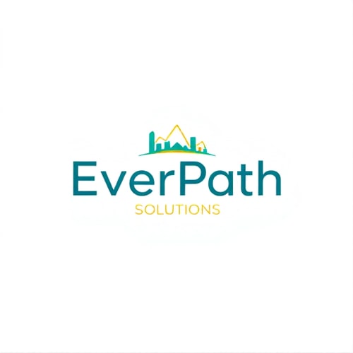 AI Design for We're embarking on an exciting journey to create a standout logo for EverPath Solutions, a cutting-edge technology consultancy focused on sustainable innovation. Our goal is to build a logo that not only captures the sophistication and forward-thinking nature of our brand but also reflects our commitment to sustainable solutions and technological advancement. We envision a logo that balances modern aesthetics with a sense of timeless reliability, standing as a beacon for our audience's trust and aspirations. The logo will be used across multiple platforms, including our website, social media, business cards, and even large-scale presentations, so it needs to be versatile, impactful, and professional.