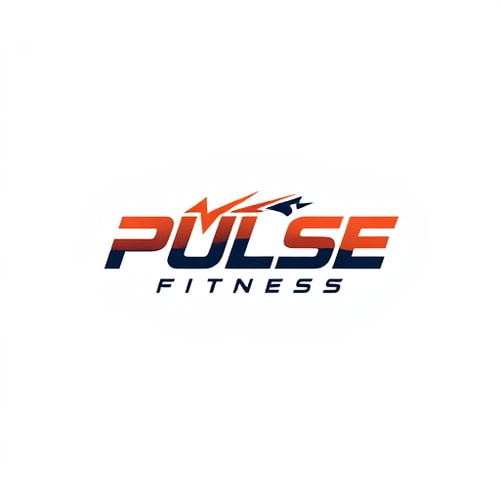 AI Design for Design a modern and energetic logo for "Pulse Fitness," with bold typography and movement-inspired shapes to evoke strength and activity.