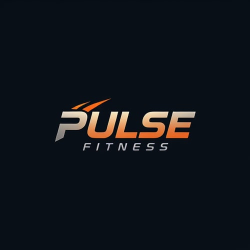 AI Design for Design a modern and energetic logo for "Pulse Fitness," with bold typography and movement-inspired shapes to evoke strength and activity.