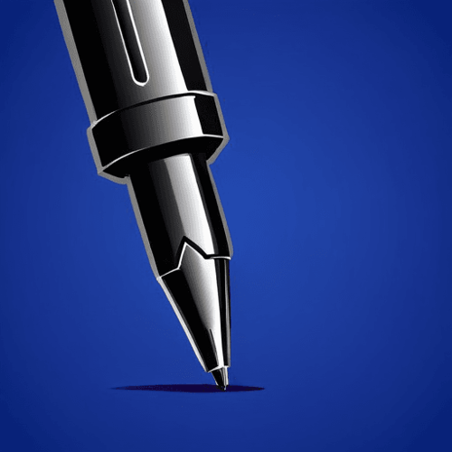 AI Design for logo for PenTip company. close up of pen tip for drawing