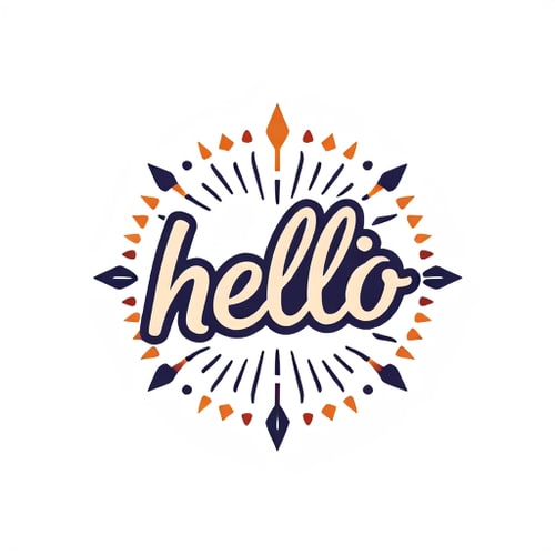 AI Design for hello emblem
