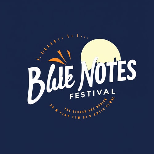 AI Design for Create a vibrant, dynamic logo for a summer jazz festival named “Blue Notes.”