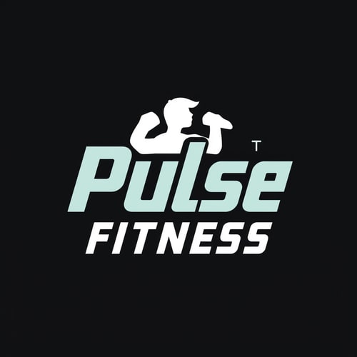 AI Design for Design a modern and energetic logo for "Pulse Fitness," with bold typography and movement-inspired shapes to evoke strength and activity.