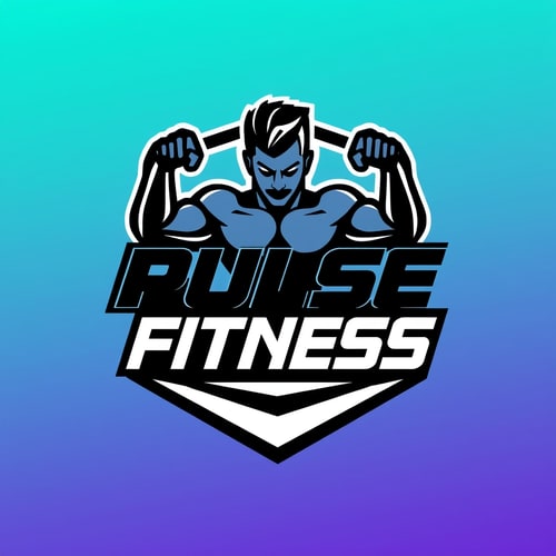 AI Design for Design a modern and energetic logo for "Pulse Fitness," with bold typography and movement-inspired shapes to evoke strength and activity.