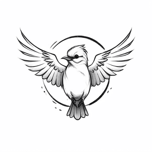 AI Design for bird sketch