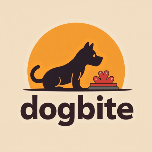 AI Design for dog food logo text 'dogbite'