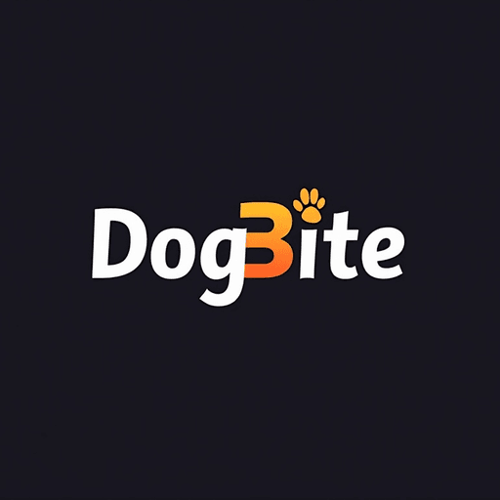 AI Design for wordmark logo. text 'DogBite'. creative