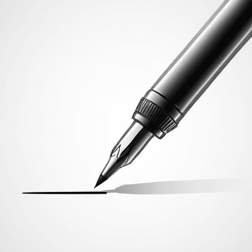 AI Design for logo for PenTip company. close up of pen tip for drawing