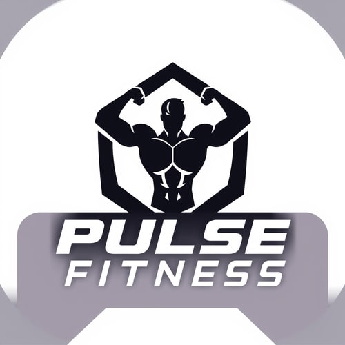 AI Design for Design a modern and energetic logo for "Pulse Fitness," with bold typography and movement-inspired shapes to evoke strength and activity.