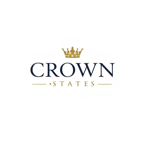AI Design for Create a regal logo for "Crown Estates," with serif fonts and a crown icon for a touch of luxury.