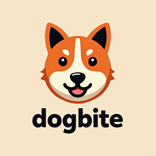 AI Design for dog food logo text 'dogbite'
