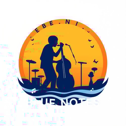 AI Design for Create a vibrant, dynamic logo for a summer jazz festival named “Blue Notes.”