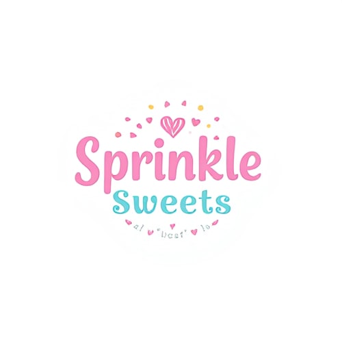 AI Design for Create a playful logo for "Sprinkle Sweets," with fun fonts and pastel colors.