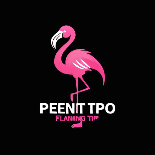 AI Design for pentip and flamingo. add text FlamingoTip