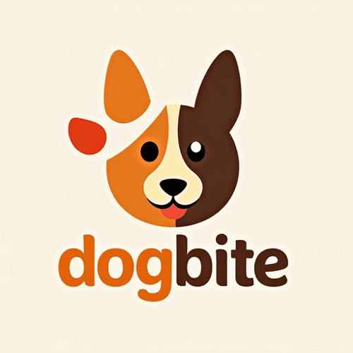 AI Design for dog food logo text 'dogbite'