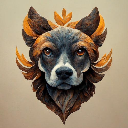 AI Design for Professional logo design. dog