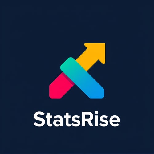 AI Design for concept logo of a arrow. colorful playful theme. with the text 'StatsRise'