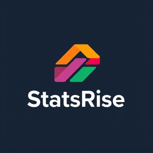 AI Design for concept logo of a arrow. colorful playful theme. with the text 'StatsRise'