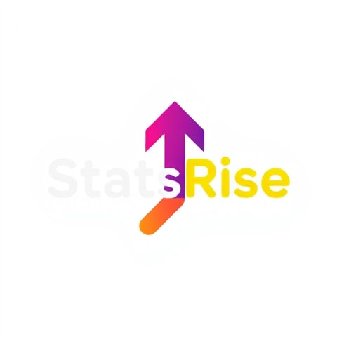 AI Design for concept logo of a arrow. colorful playful theme. with the text 'StatsRise'