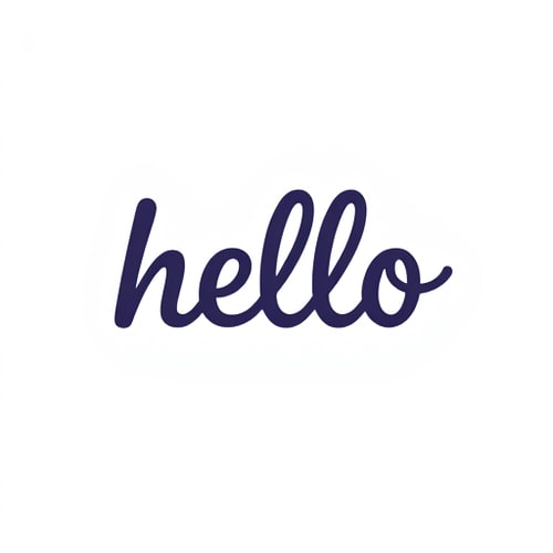 AI Design for hello letterform