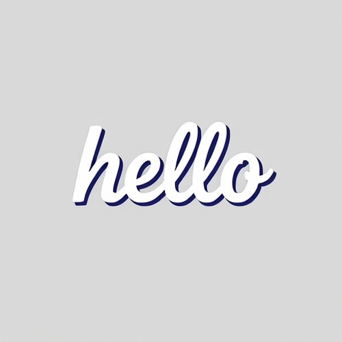AI Design for hello letterform