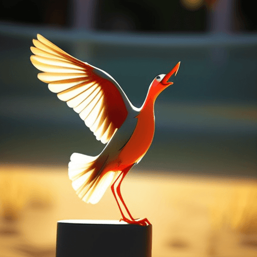 AI Design for bird dancing in the sun