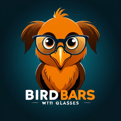 AI Design for bird with glasses