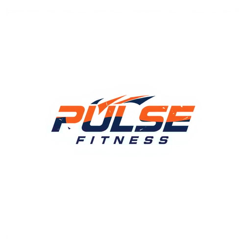 AI Design for Design a modern and energetic logo for "Pulse Fitness," with bold typography and movement-inspired shapes to evoke strength and activity.