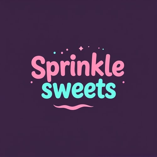 AI Design for Create a playful logo for "Sprinkle Sweets," with fun fonts and pastel colors.